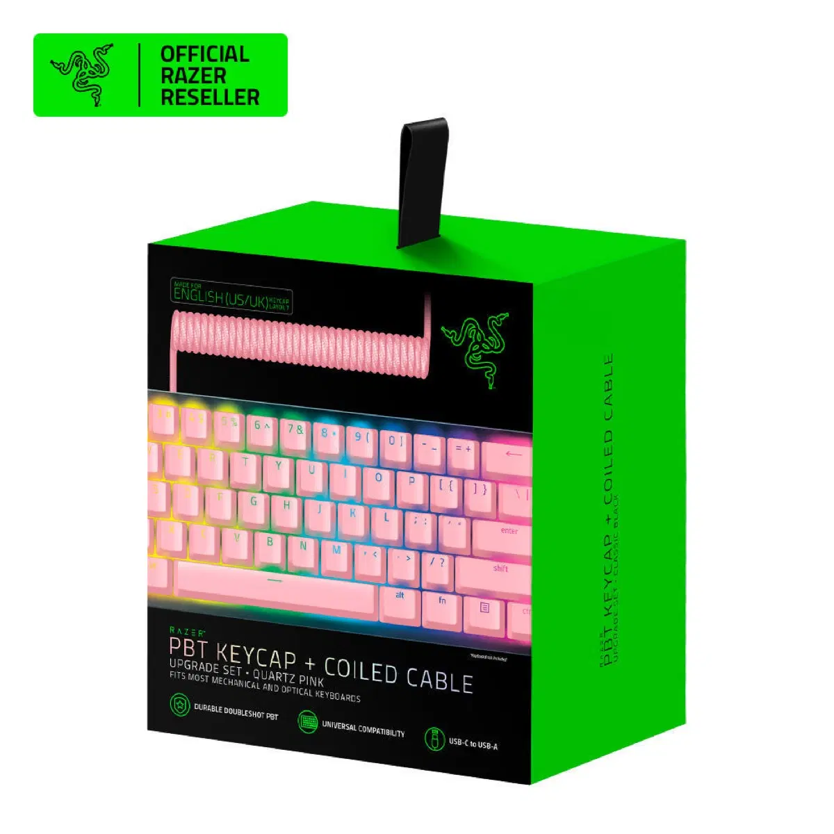 레이저PBT Keycap Coiled Cable Set 쿼츠 교환/판매