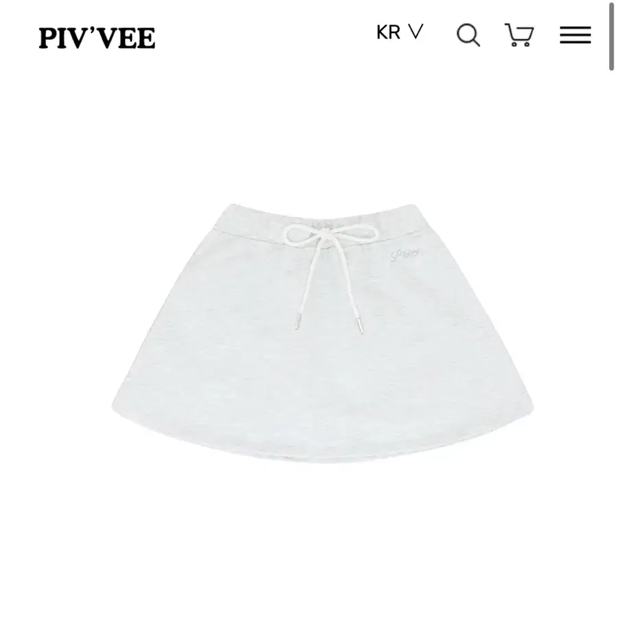 피브안 A Line Sweat Skirt (snow grey) S사이즈