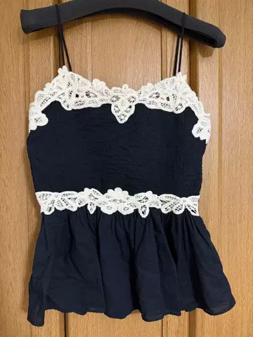 ZARA ZW COLLECTION 대비 레이스 상의 S