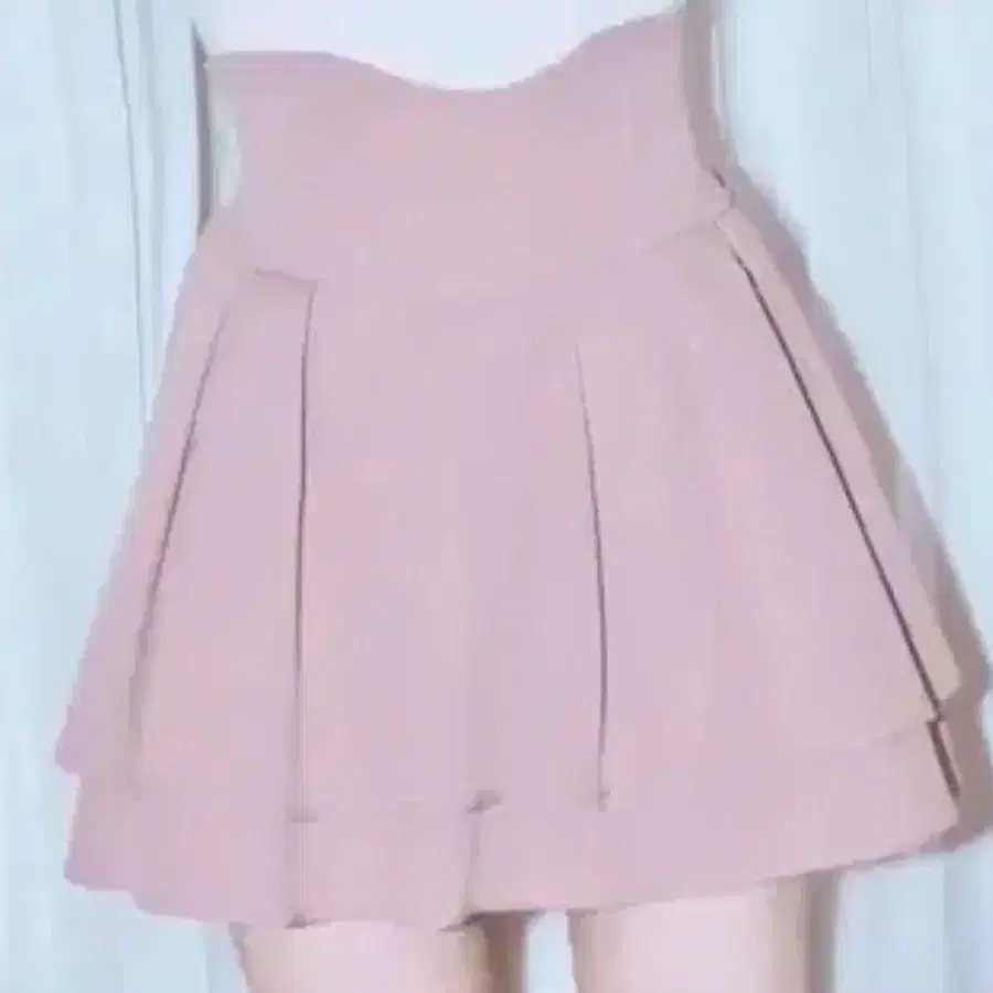 미셸마카롱 미각스커트 핑크 s