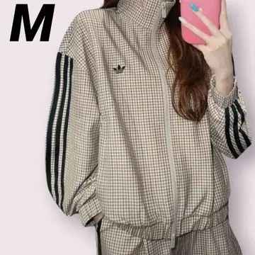 M 아디다스 체크 트랙탑 adidas CHECK 베이지