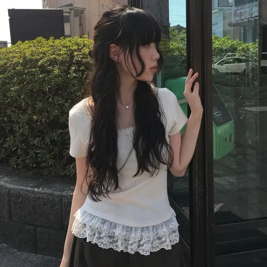 제임 프릴 캉캉 반팔 티셔츠