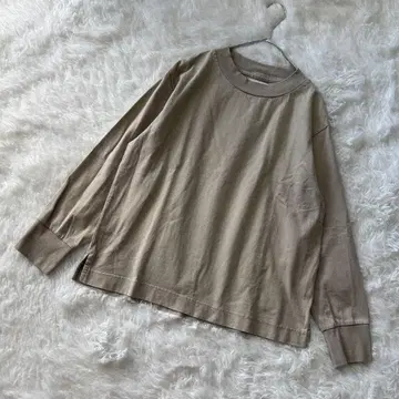 MHL. 마가렛호웰 베이지 긴팔 티셔츠 크루넥 M 사이즈