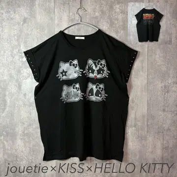 jouetie x KISS x HELLO KITTY 트리플 콜라보 T셔츠
