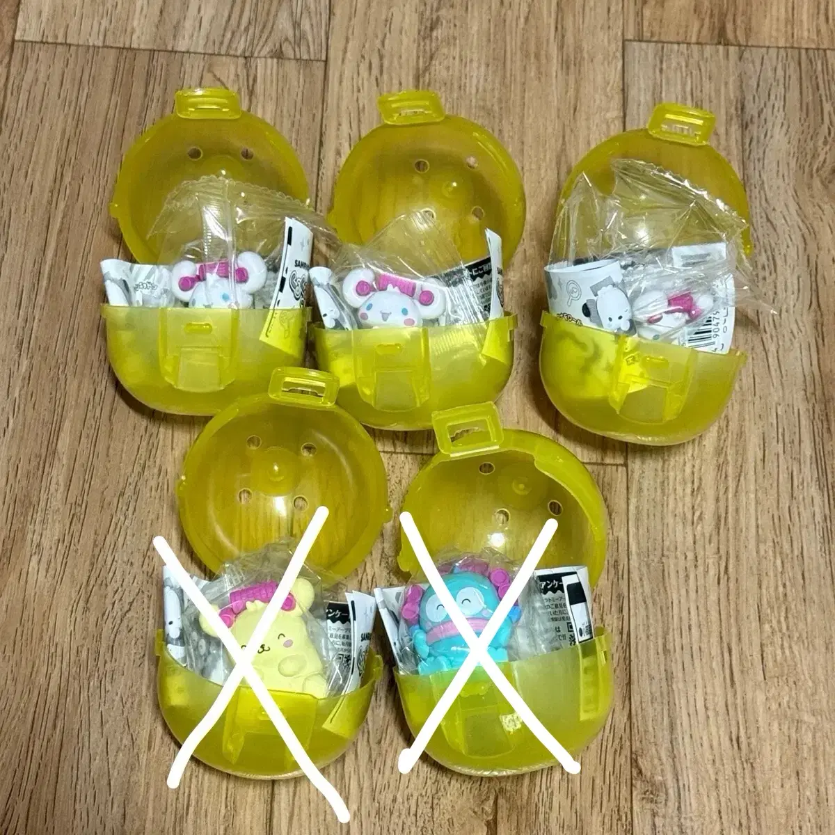 산리오 쿠루쿠루 돌돌 헤어롤 피규어 가챠 미개봉