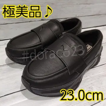 새상품급 PUMA LOAFYR WNS 푸마 로퍼 블랙 통굽 23cm