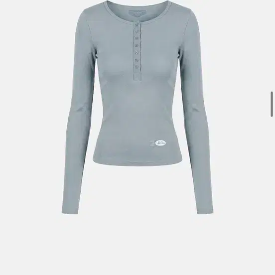 무신사 배드블러드 긴팔티 롱슬리브 버튼 탑 BS Cotton Jersey 스카이블루