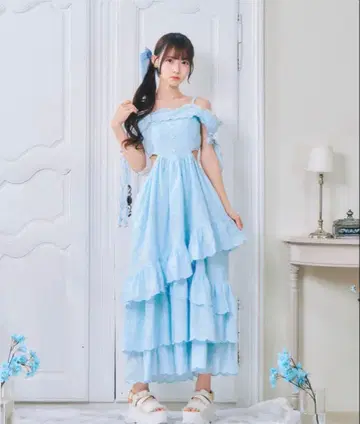 ReAmour 오프숄더 코튼 원피스