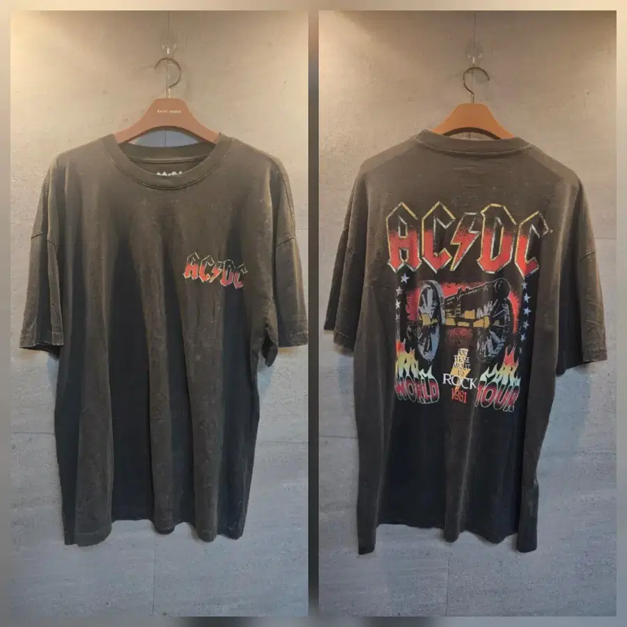 AC/DC. 오피셜굿즈. 반팔 티셔츠.