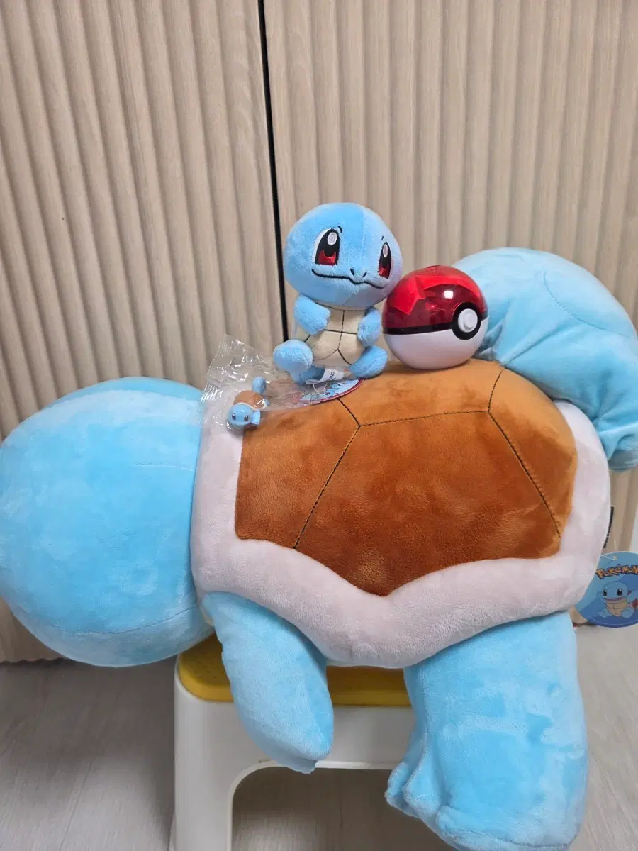 포켓몬 꼬부기 대형 인형 45cm 새상품 미니꼬부기+포켓몬볼 증정