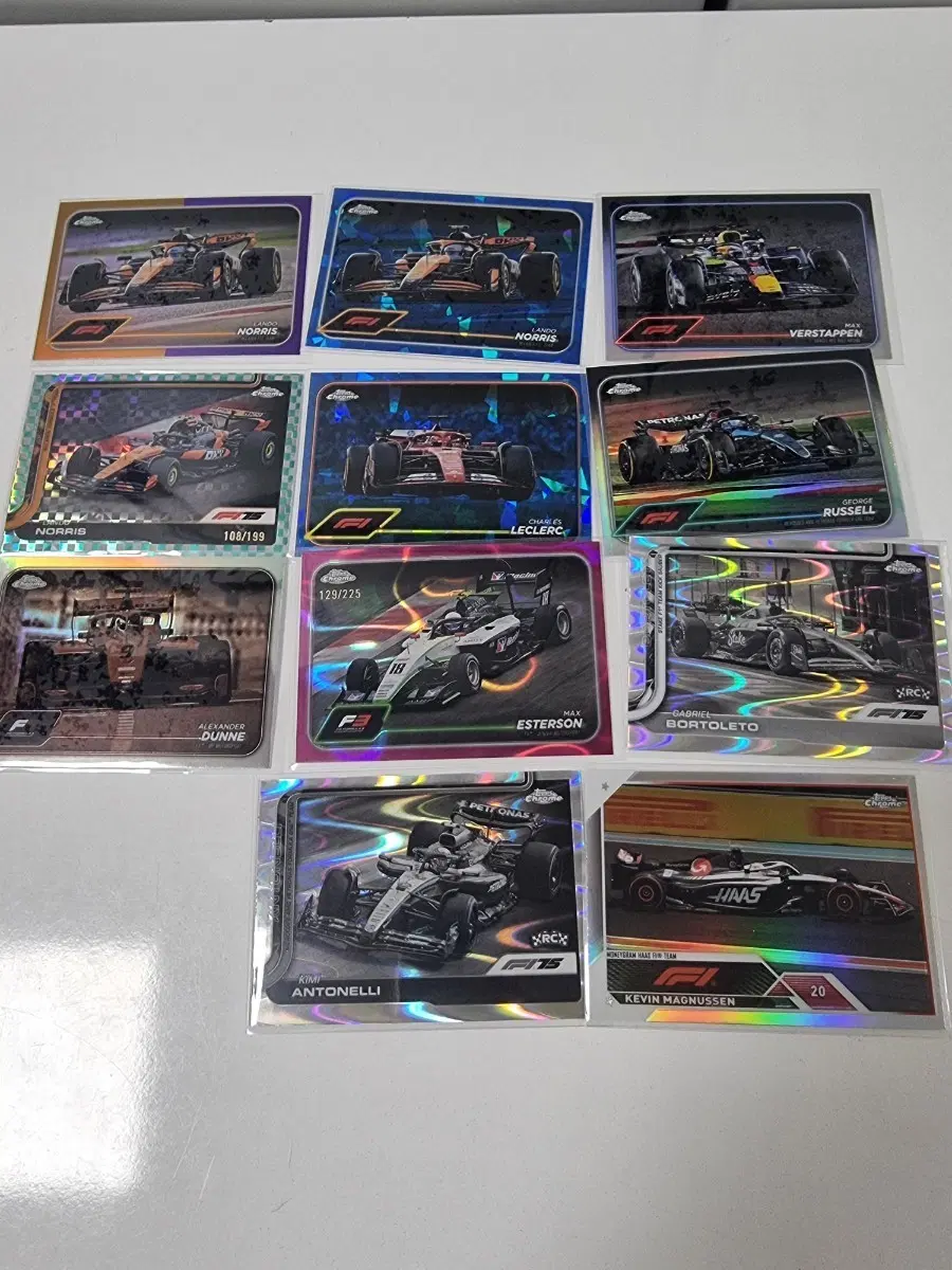 탑스 크롬 topps chrome 차량 팀 로고 17장 일괄