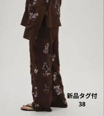 [ 택 포함 새상품 ] Embroidery Patchwork Trousers