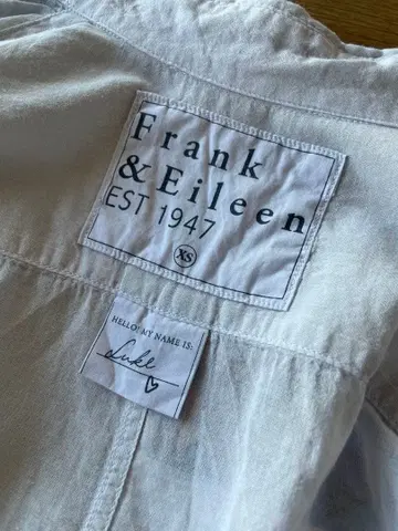 새상품급 Frank&Eileen LUKE 셔츠 라이트 그레이 코튼 100%