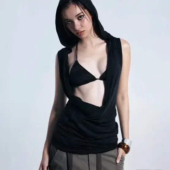 플리즈노팔로우 thea drape hoodie