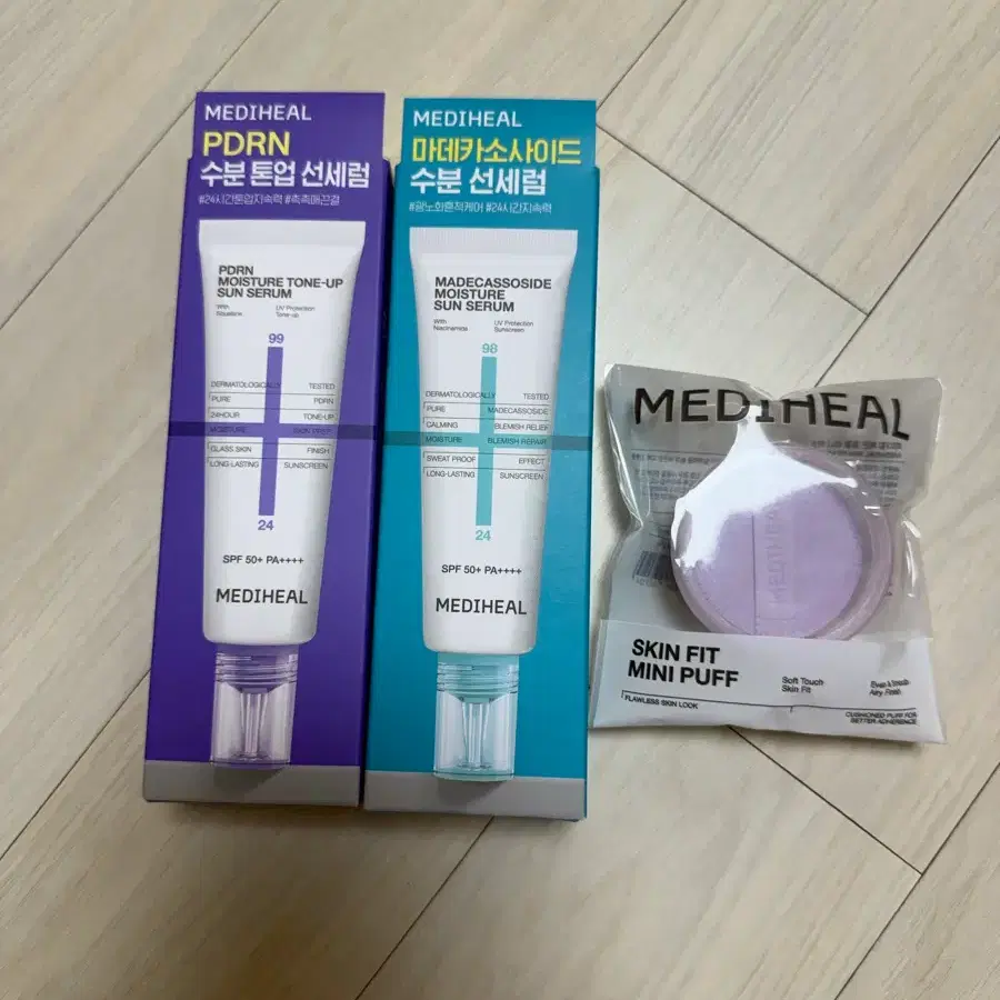 미개봉) 산뜻촉촉 선크림] 메디힐 마데카소사이드 수분 선세럼 흔적 리페어, 톤업선크림