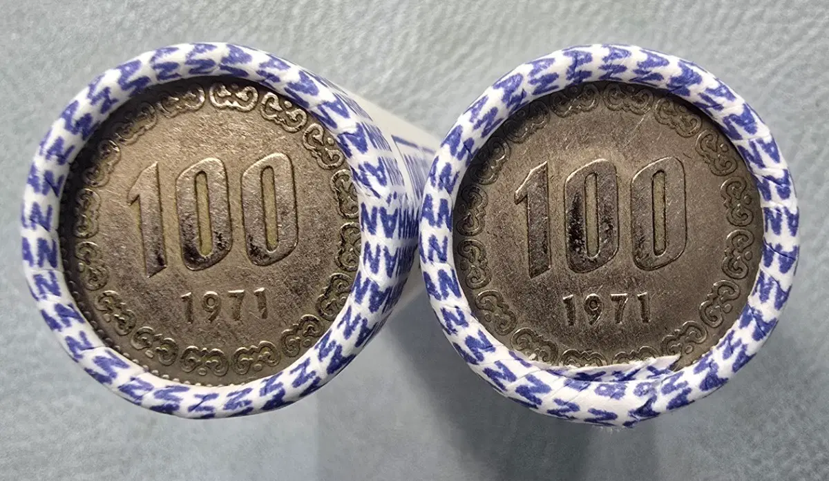 1971년 100원 동전 2롤 100개