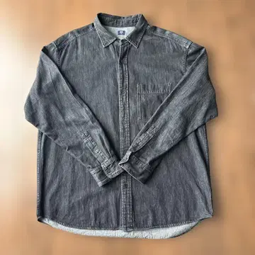 유니클로 긴팔 셔츠 블랙 XL