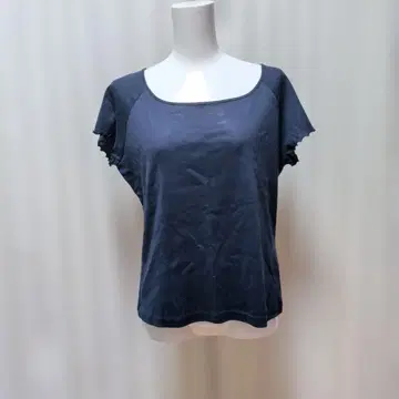 [뉴요커] 여성용 반팔 티셔츠 네이비 메로우 마감