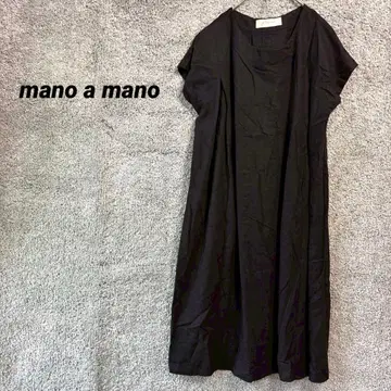 3139 마노아마노 mano a mano 반팔 원피스 무릎 기장 블랙