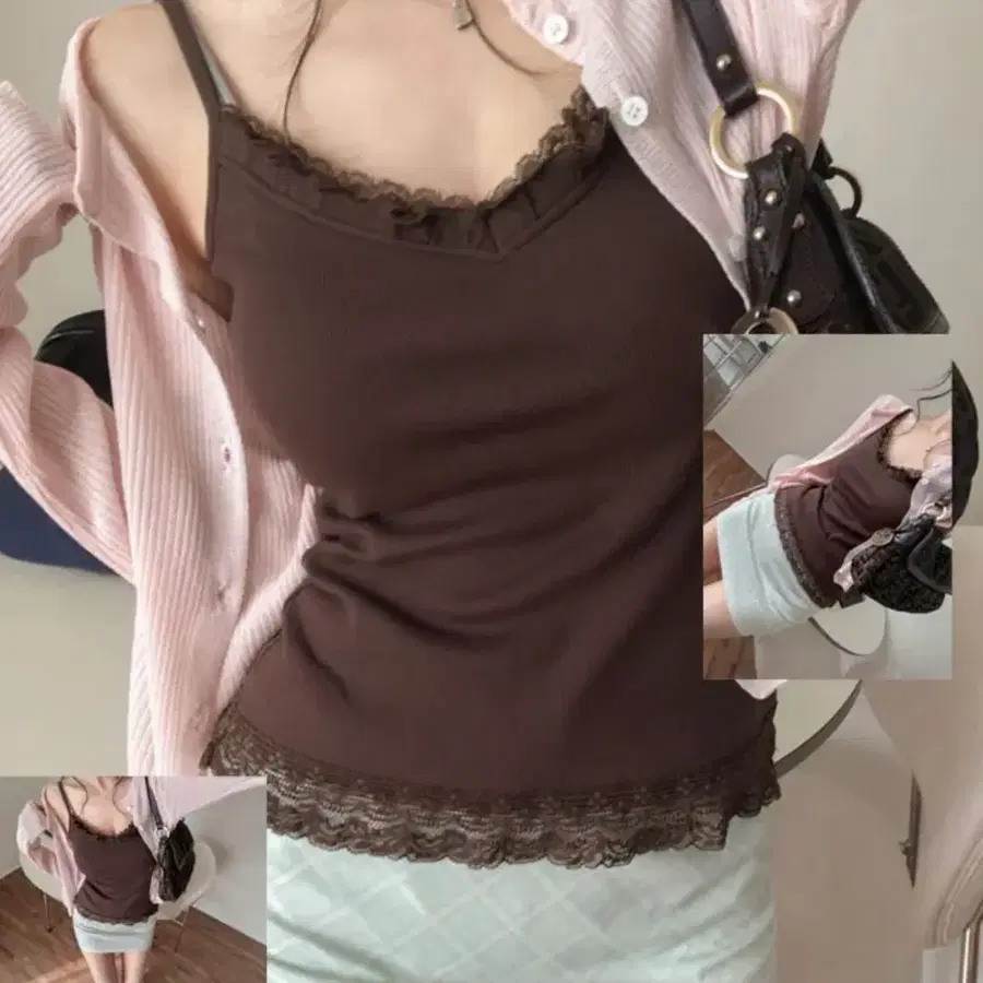 히프나틱 하이도 프릴 레이스 나시