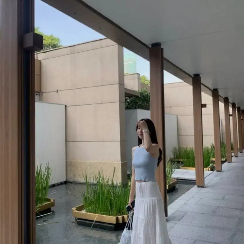 (택O) 웨어웨더 버킨 홀터넥 스카이