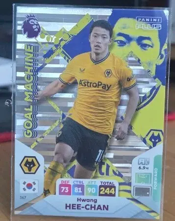 파니니 플러스트 카드 황희찬 GOAL MACHINE