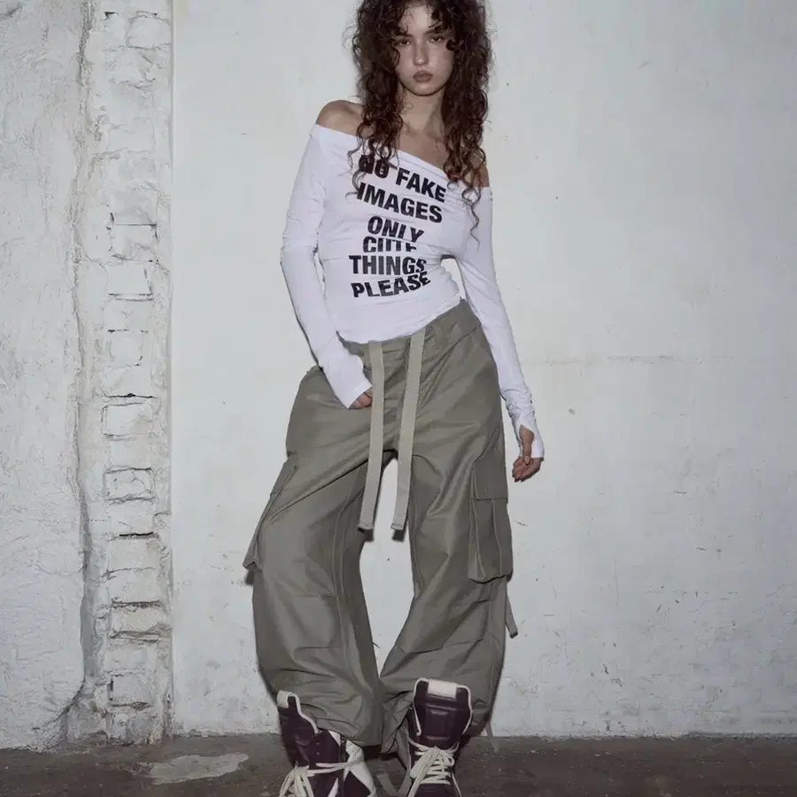 플노팔 Tex Wide Work Pants (Sand Grey)