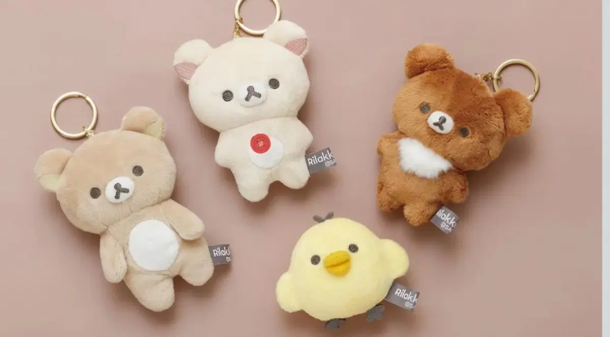 리락쿠마 매달린 인형 키링 3종