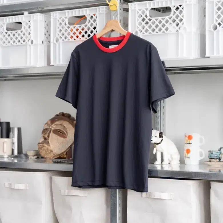 [구매]에브리원(everyworn) Rib Light Tee (Red/Navy)