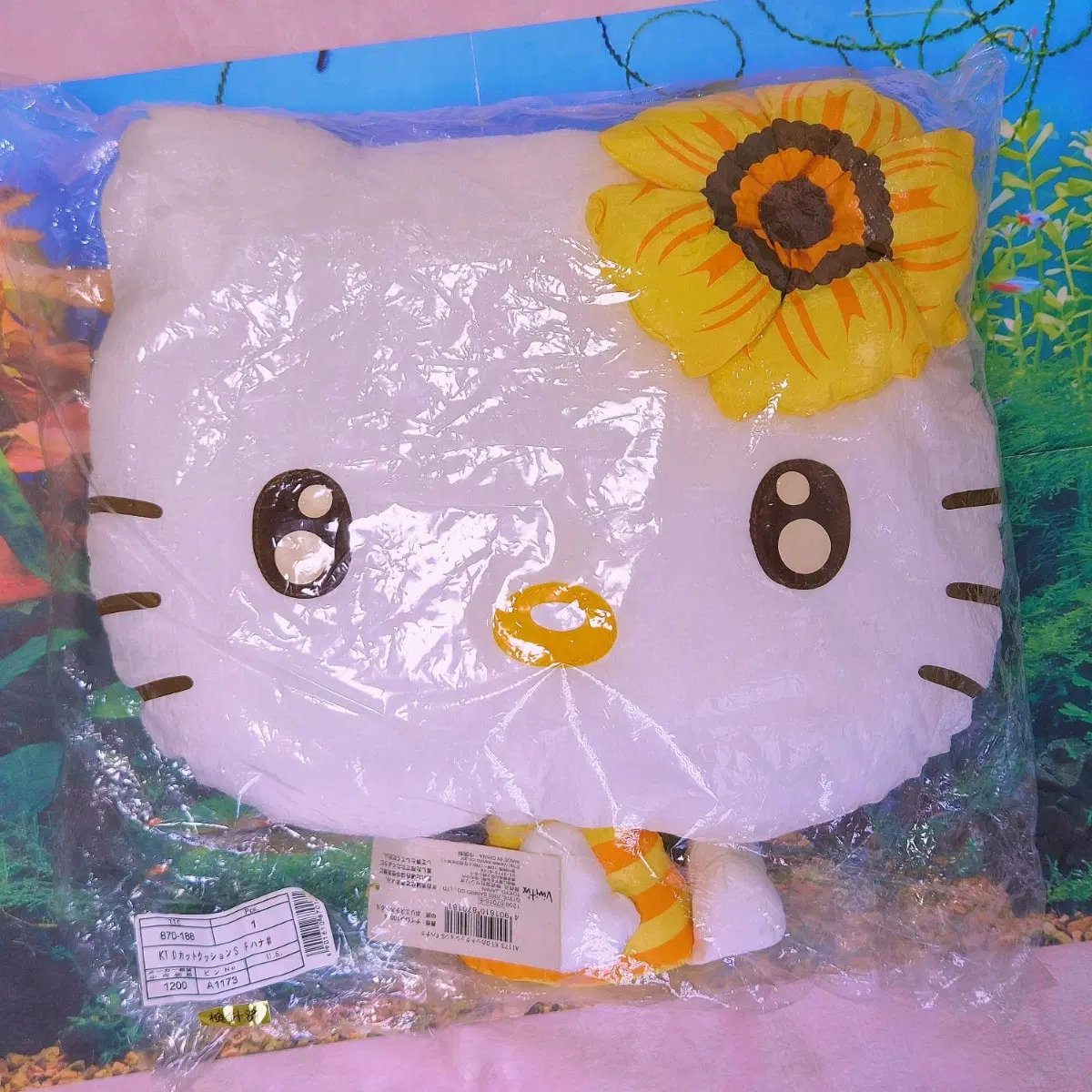 고전 키티 쿠션 빈티지 키티 vivitix 여름 해바라기 y2k 인형 키티스트랩