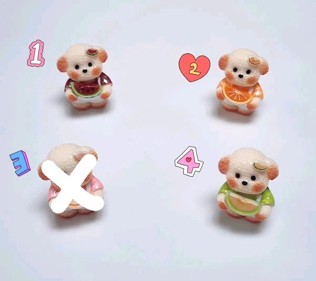 과일 강아지 미니어처 피규어