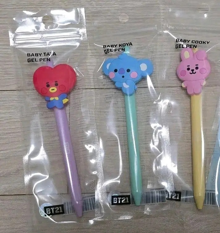 BT21 베이비 젤펜 3종 세트