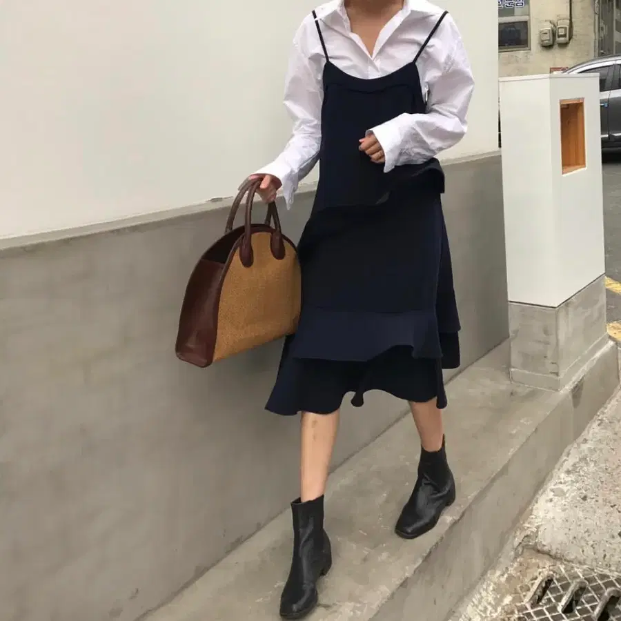 라탄 가죽 토트백 가방