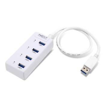 USB 3.0 4포트 무전원 허브 일체형 화이트