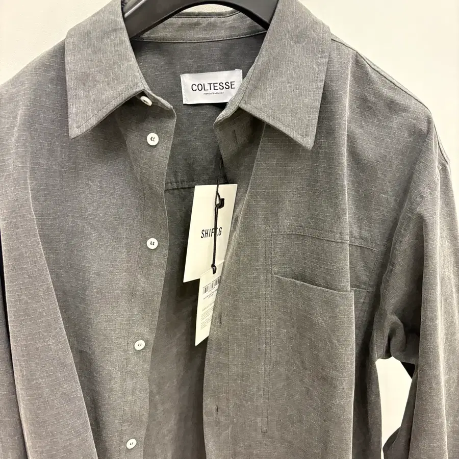 COLTESSE Overshirt Aurora - Washed Grey Ripstop L사이즈