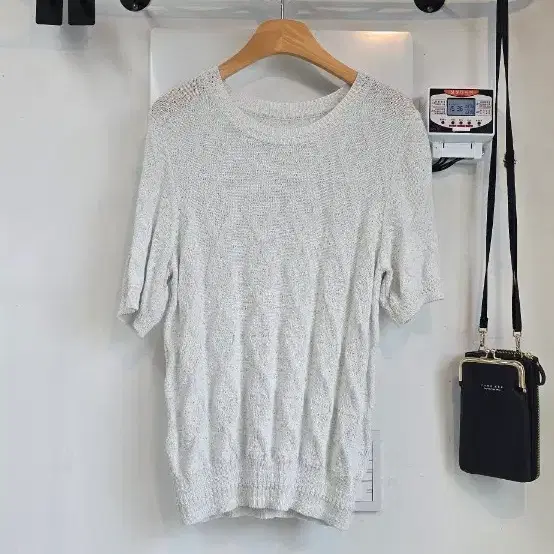 55~66]정품 스테파넬 스카시 다이아 펀칭 반팔 니트 (90사이즈)