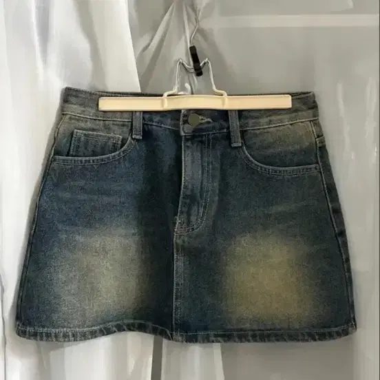 데님 스커트 워싱 미니스커트