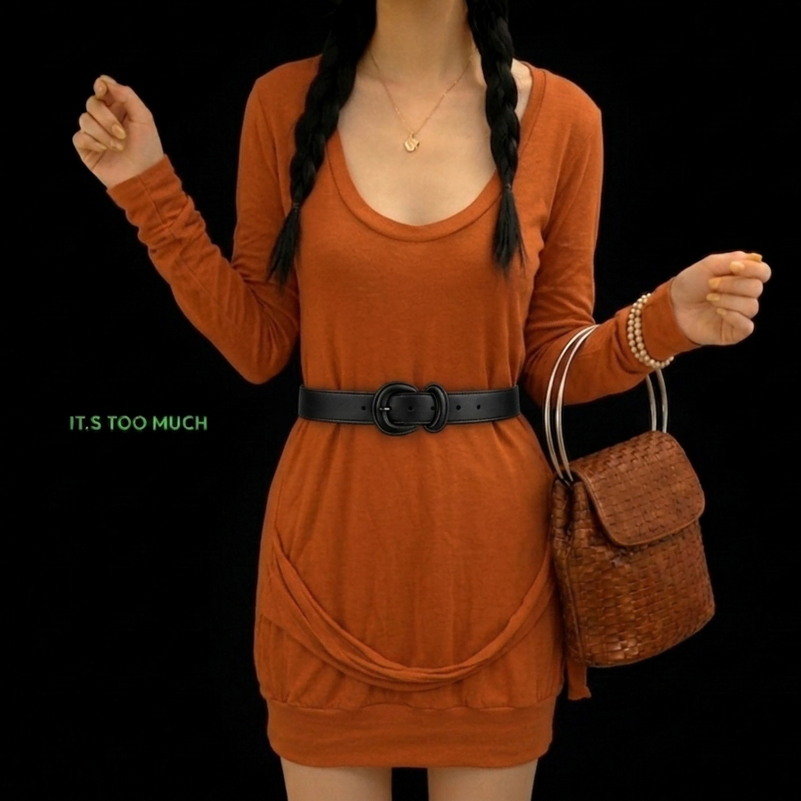 Q1924 미니원피스 여성롱원피스 반팔원피스 나시원피스 빈티지샵 여자니트원피스