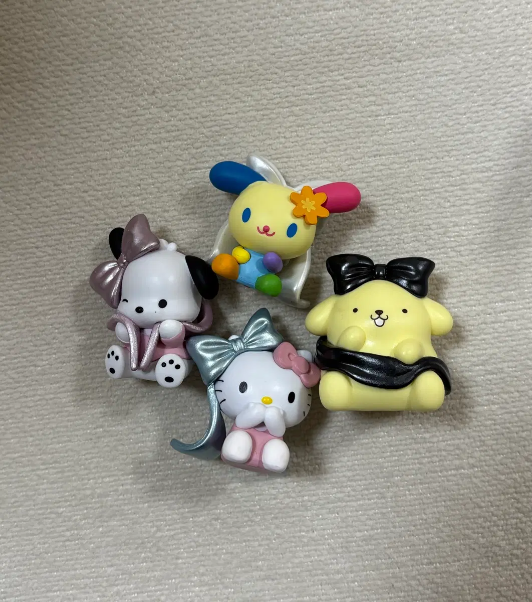 일괄) 산리오 포차코 키티 우사하나 폼폼푸린 발레 리본 피규어 가챠