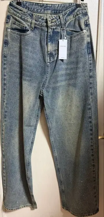 INGNI 오로라 큐빅 장식 데님 팬츠 블루 계열 기타