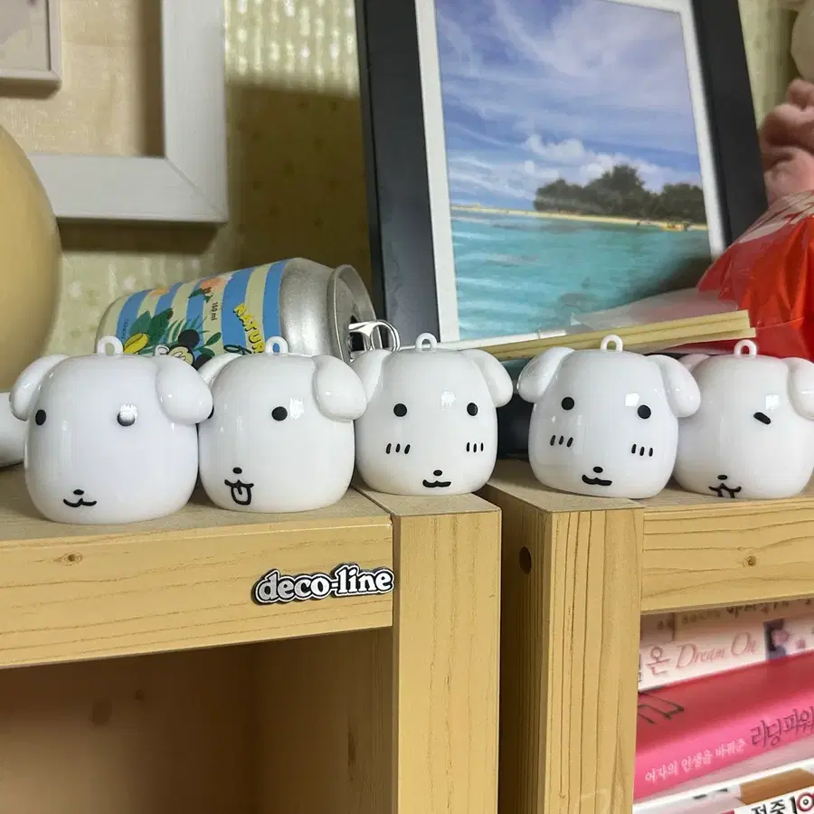 가나디 바나나우유 머리 키링 5개 일괄