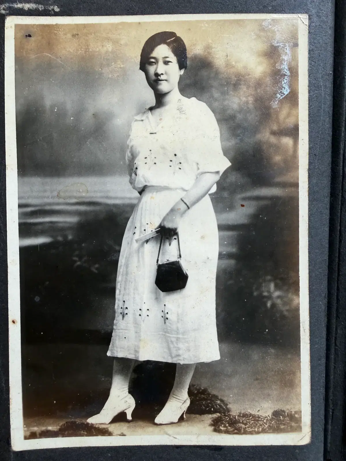 1920년 - 조선 모던 걸 신여성 오리지널 스튜디오 인화 사진