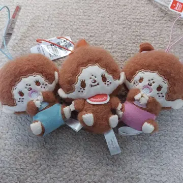 몽치치 무큐무큐 앉아 마스코트 3세트