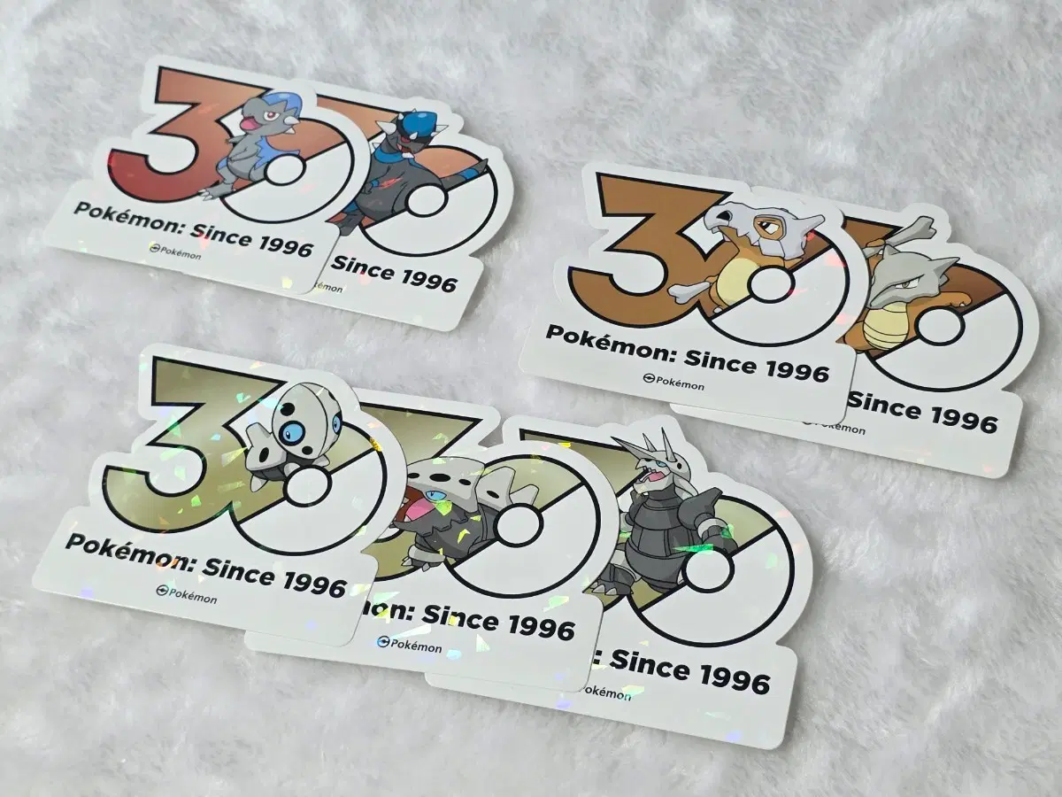 일괄) 포켓몬 30주년 기념 로고 공룡 세트