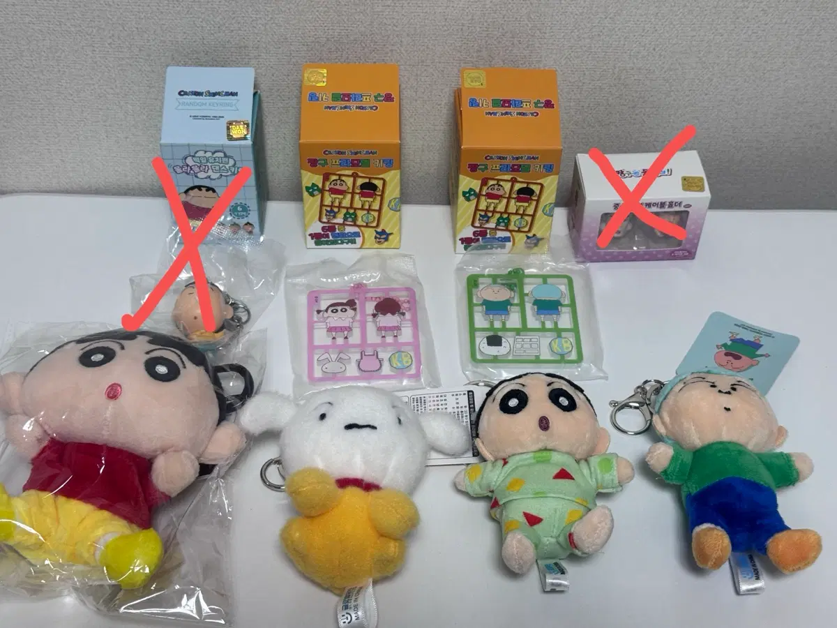 짱구는 못말려 프라모델 키링, 인형4종