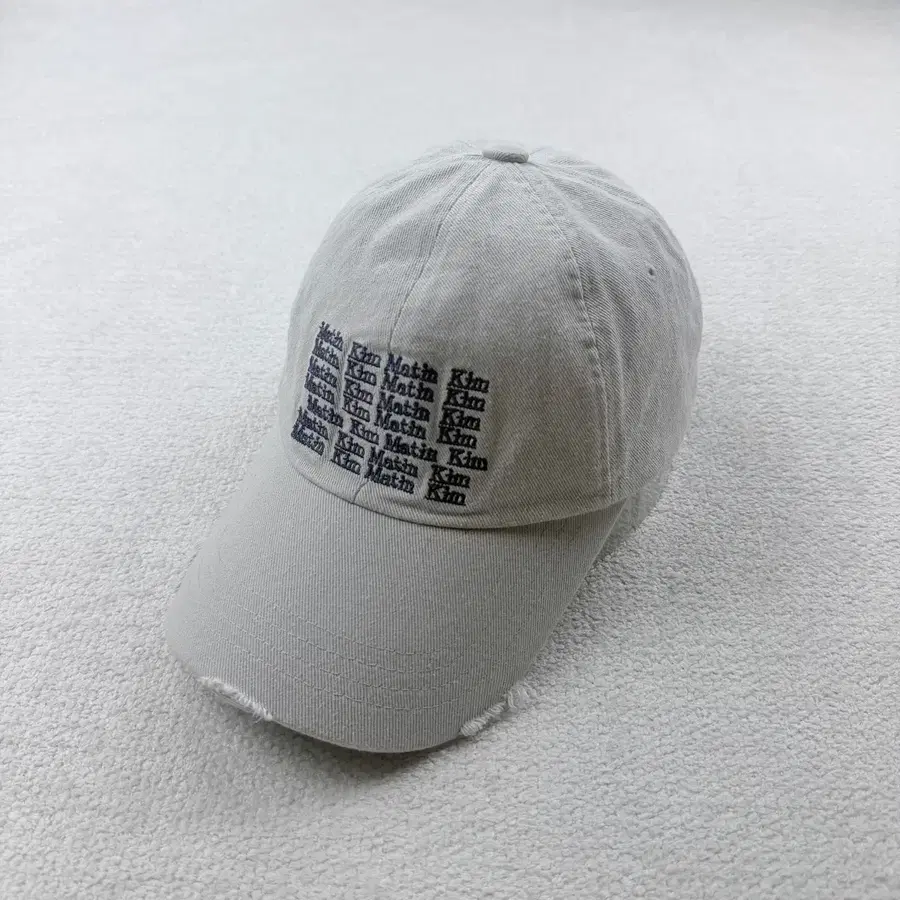 마뗑킴 워시드 볼캡 라이트그레이