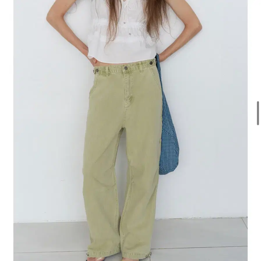 포에토 adjust muted olive pants(S)(상의, 가방 일괄판매)
