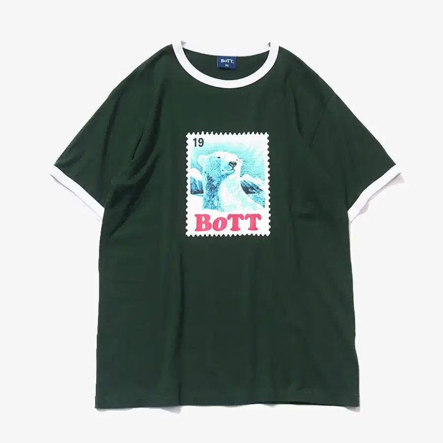 BoTT 베어 스탬프 링거 티셔츠