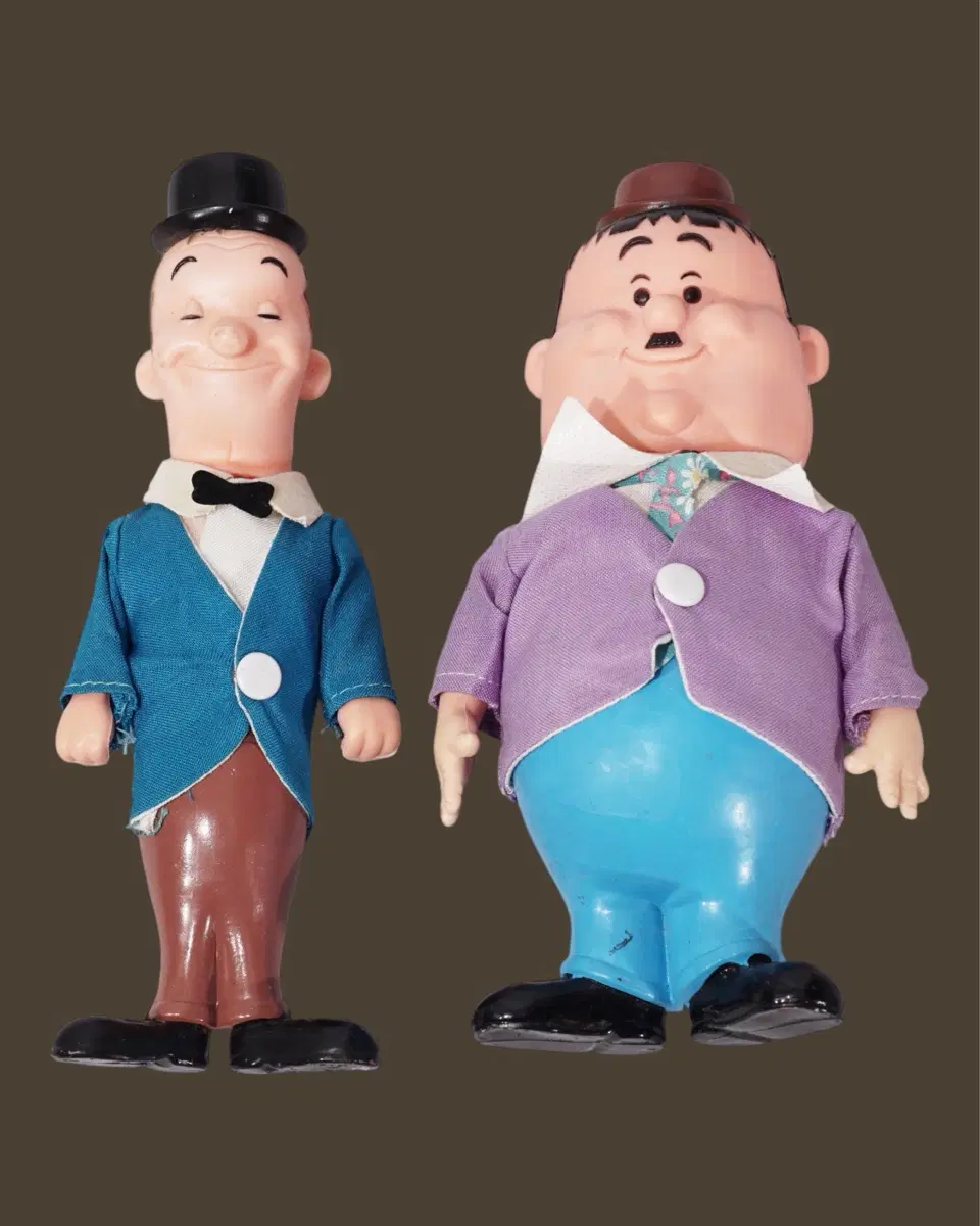 1970년 빈티지 로럴과 하디 피규어