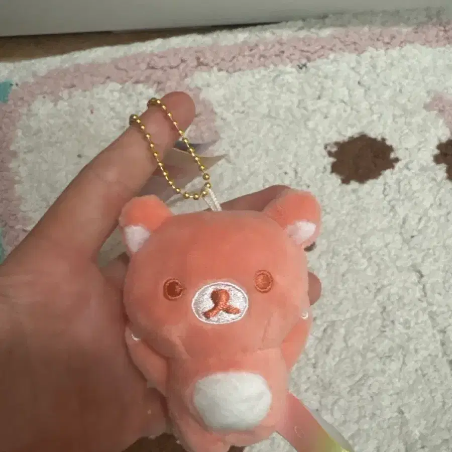 리락쿠마 키링 무지개테노리